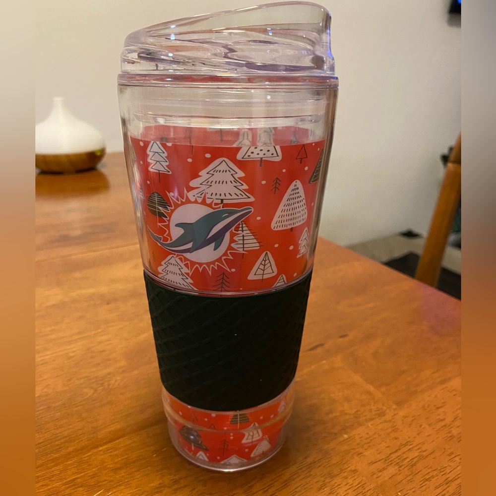 Miami Dolphins Christmas 24oz Tumbler New!